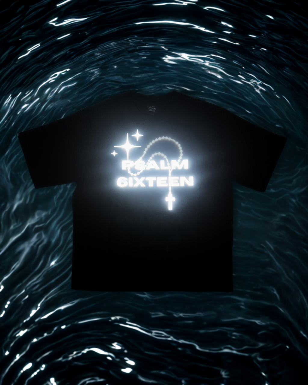 Black Logo Reflective Tee